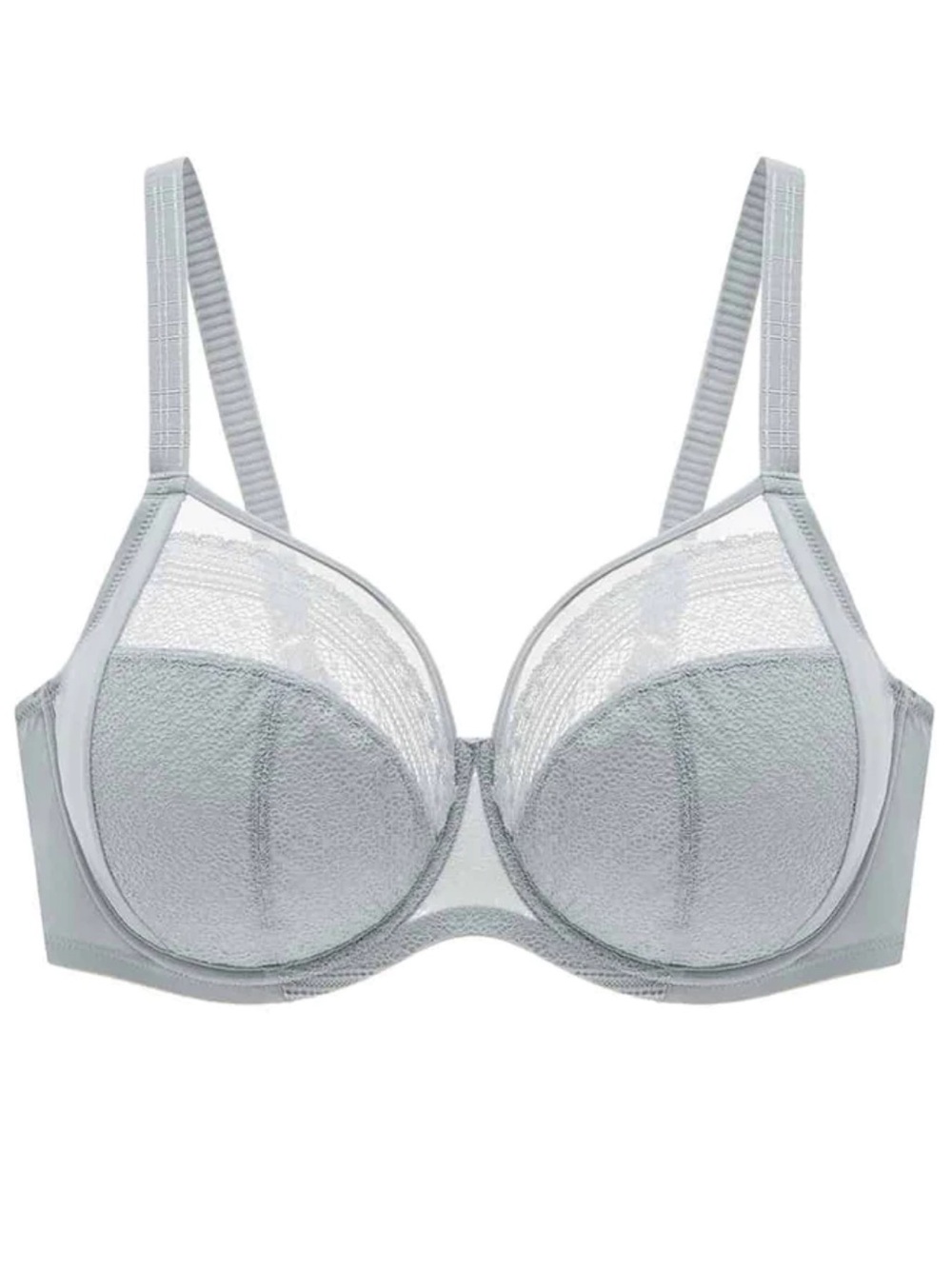 Understance Salma FlexWire Full Coverage Lace Bra in Fog Size 38I